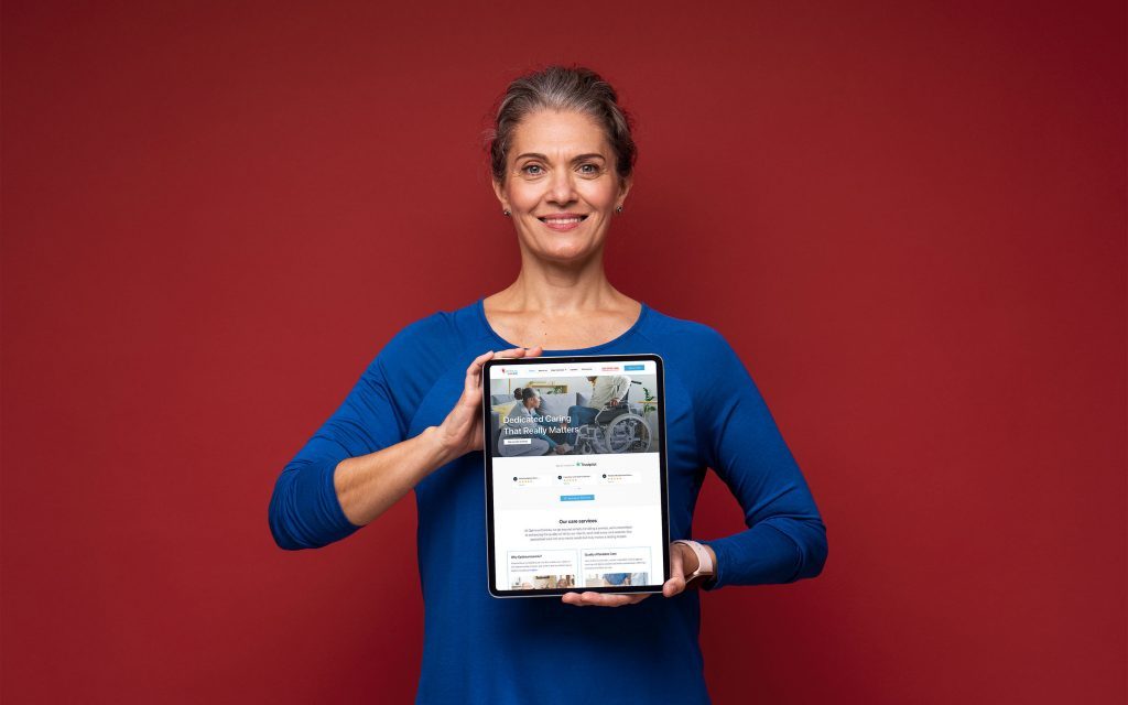 wolf hat studio case study carewave homepage hero our work optimumcare4u website